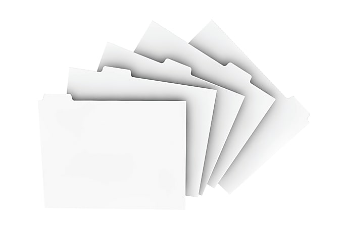 Xerox® Revolution™ Index Tabs, 9" x 11", White, 250 Sheets Per Pack, Case Of 5 Packs