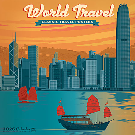 2026 Willow Creek Press Scenic Monthly Wall Calendar, 12" x 12", World Travel (ADG), January To December, 53331