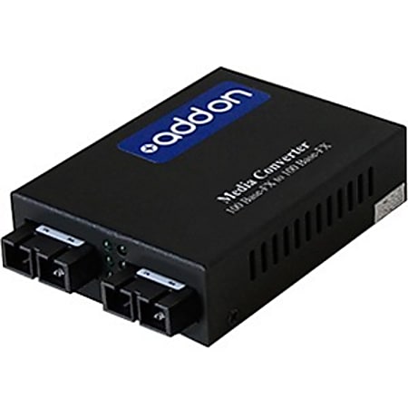 AddOn 100Base-FX(SC) to 100Base-LX(SC) MMF/SMF 850nm/1310nm 550m/40km Media Converter - 100% compatible and guaranteed to work