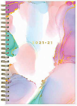 Blue Sky™ Ashley G Weekly/Monthly Planner, 5" x 8", Smoke, July 2021 To June 2022, 133682