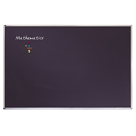 Quartet® Education Magnetic Porcelain Chalkboard, 48" x 36", Black Aluminum Frame