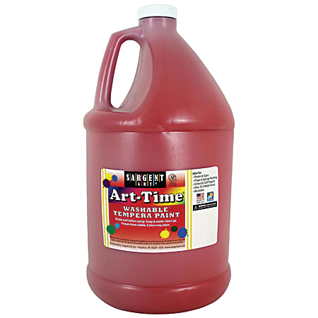 Sargent Art Art-Time Washable Tempera Paint, 1 Gallon, Red