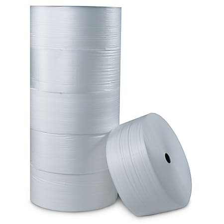 Office Depot® Brand Foam Rolls, 1/2" x 72" x 250', Slit At 6", Box Of 12 Rolls