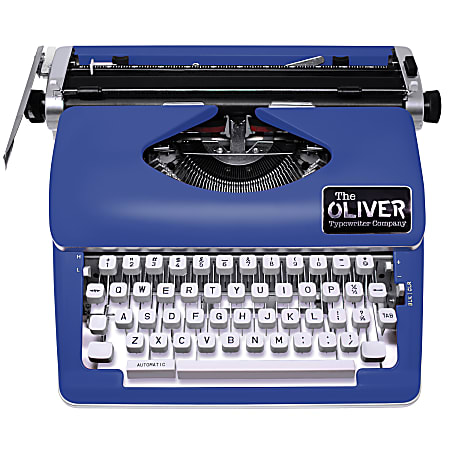 The Oliver Typewriter Company Timeless Manual Typewriter, OTTE-1634, Blue