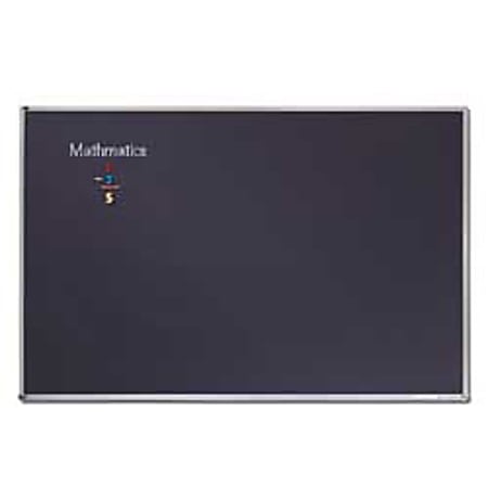 Quartet® Education Magnetic Porcelain Chalkboard, 96" x 48", Black Aluminum Frame
