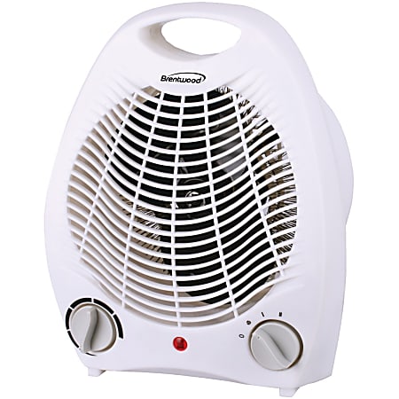 Brentwood H-F302W Convection Heater - 750 W to 1500 W - 2 x Heat Settings - 1500 W - Indoor - Portable - White