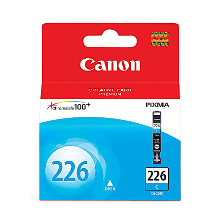 Canon® CLI-226 ChromaLife 100+ Cyan Ink Tank, 4547B001