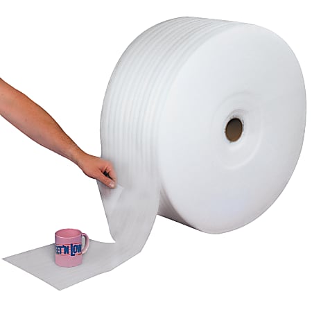 Office Depot® Brand Foam Rolls, 1/16" x 72" x 1250', Slit At 6", Perf At 12", Box Of 12 Rolls