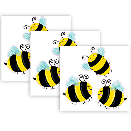 Creative Teaching Press® Designer Cut-Outs, 6", Busy Bees, 36 Cut-Outs Per Pack, Set Of 3 Packs