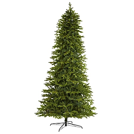 Nearly Natural Belgium Fir 120”H Artificial Christmas Tree With Bendable Branches, 120”H x 58”W x 58”D, Green
