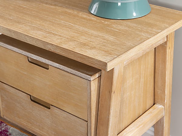 Linon Halston 60 W Storage Computer Desk Walnut Office Depot