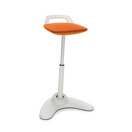 OFM Vivo Height-Adjustable Perch Stool, Orange/Cream