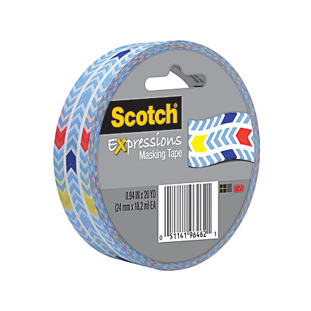 Scotch® Expressions Decorative Masking Tape, 1" x 20 Yd., Arrows