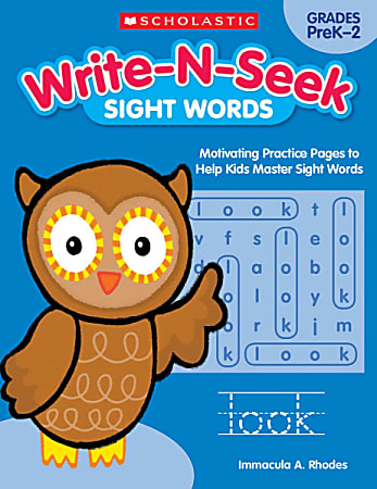 Scholastic Teacher Resources Write-N-Seek Workbook, Sight Words, Pre-K - Grade 2