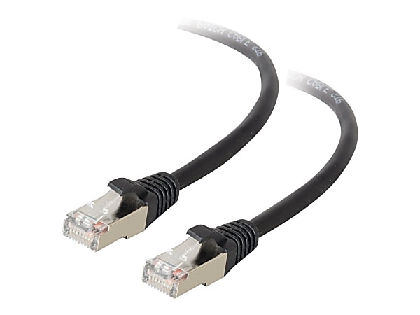 C2G-150ft Cat5e Molded Shielded (STP) Network Patch Cable - Black - Category 5e for Network Device - RJ-45 Male - RJ-45 Male - Shielded - 150ft - Black