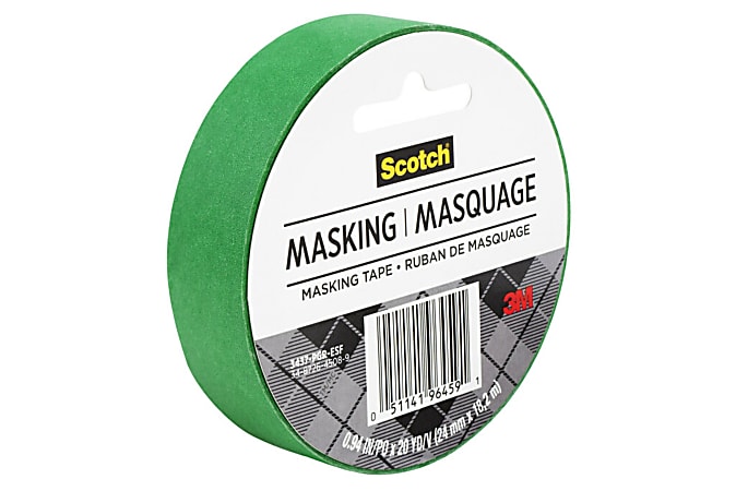 Scotch® Expressions Decorative Masking Tape, 1" x 20 Yd., Primary Green