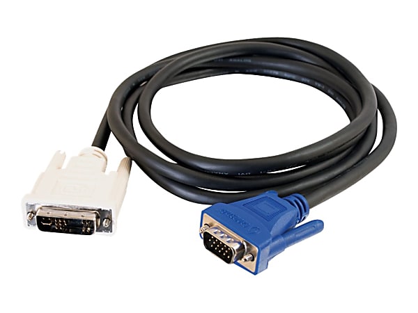 C2G 1m DVI Male to HD15 VGA Male Video Cable (3.3ft) - VGA cable - DVI-A (M) to HD-15 (VGA) (M) - 3.3 ft - black