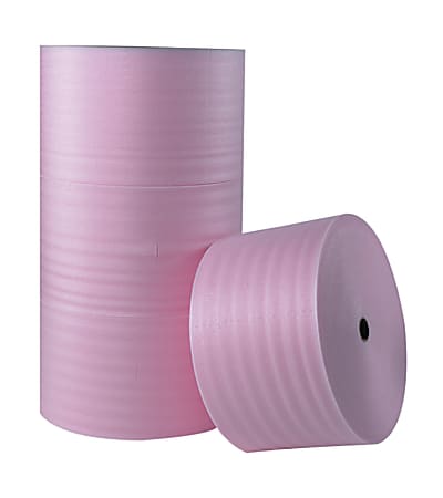 Office Depot® Brand Antistatic Foam Rolls, 1/8" x 72" x 550', Slit At 6", Box Of 12 Rolls