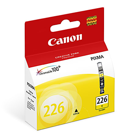 Canon® CLI-226 ChromaLife 100+ Yellow Ink Tank, 4549B001