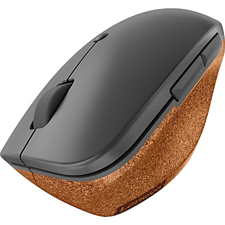 Lenovo Go Wireless Vertical Mouse - Optical - Wireless - 2.40 GHz - Storm Gray - USB Type A - 2400 dpi - 4Y51C33792