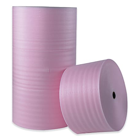 Office Depot® Brand Antistatic Foam Rolls, 1/8" x 72" x 550', Slit At 24", Perf At 12", Box Of 3 Rolls