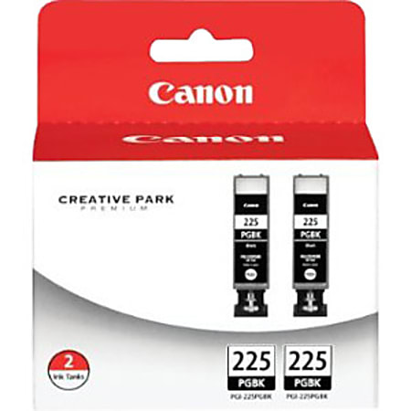 Canon® PGI-225 ChromaLife 100+ Black Ink Tanks, Pack Of 2, 4530B007