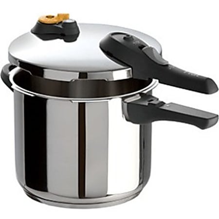 T-Fal Ultimate Cookware - 6.3 quart Pressure Cooker, Steamer Basket - Stainless Steel, Bakelite Handle, Silicone Gasket - Cooking, Steaming - Dishwasher Safe - Stainless Steel