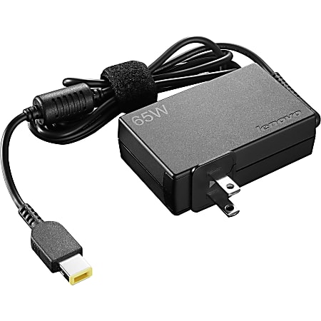Lenovo 65W Travel AC Adapter - US - 65 W - 120 V AC, 230 V AC Input - 20 V DC/3.25 A Output