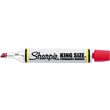 Sharpie King Size Permanent Markers Chisel Point Red Ink Pack Of