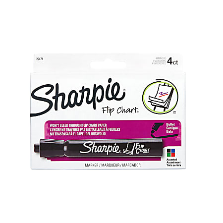 Sharpie® Flip Chart™ Markers, Bullet Point, Assorted Colors,