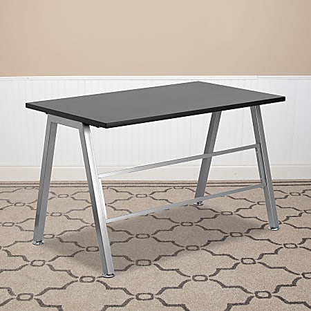 Flash Furniture High Profile Contemporary Laminate Desk, Black