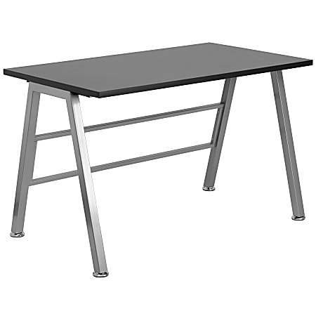Flash Furniture 48"W High Profile Contemporary Computer Desk, Black