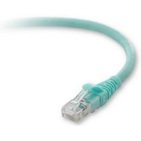Belkin Cat. 6a Patch Cable - RJ-45 Male - RJ-45 Male - 25ft - Aqua
