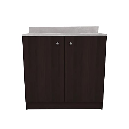 Inval Ambrossia 95"W Breakroom Cabinet, Espresso