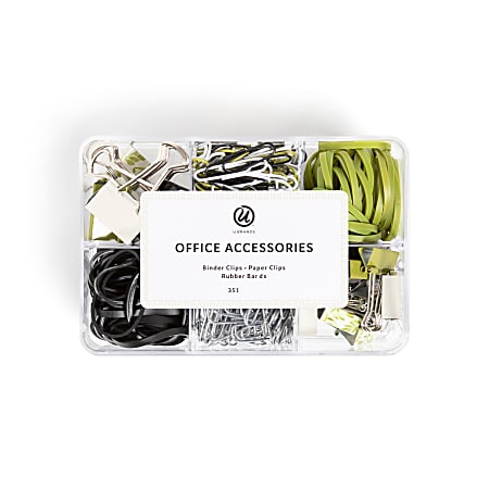 U Brands® Office Accessory Kit, Refined Roots, Kit Of 351 Pieces