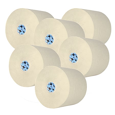 Scott® Pro 1-Ply Hard Roll Paper Towels, with Absorbency Pockets, White, 900' Per Roll, Pack Of 6 Rolls