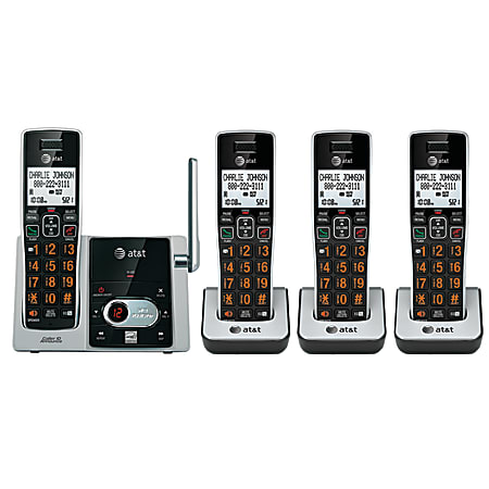 AT&T CL82413 DECT 6.0 Expandable Cordless Phone System With Digital Answering Machine