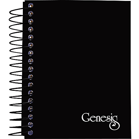 Roaring Spring Genesis Spiralbound Fat Notebook - 200 Sheets - Wire Bound - 15 lb Basis Weight - 5 1/2" x 4 1/4"4.3"5.5" - White Paper - Assorted Cover - Vinyl Cover - Perforated, Durable Cover, Micro Perforated - 1Each