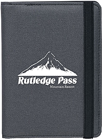 Custom Deluxe Recycled Promotional Passport Wallet, 5-3/4” x 4-1/2”, Charcoal