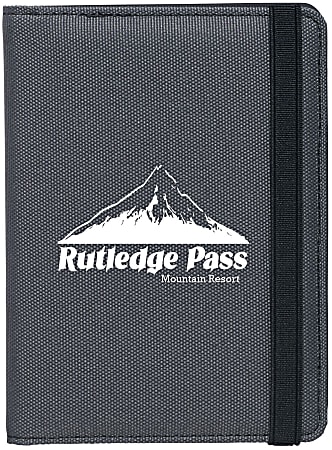 Custom Deluxe Recycled Promotional Passport Wallet, 5-3/4&rdquo; x 4-1/2&rdquo;, Charcoal