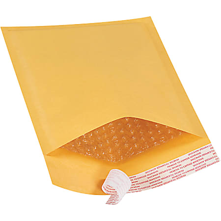 Office Depot® Brand Kraft Self-Seal Bubble Mailers, #0, 6" x 10", Pack Of 250