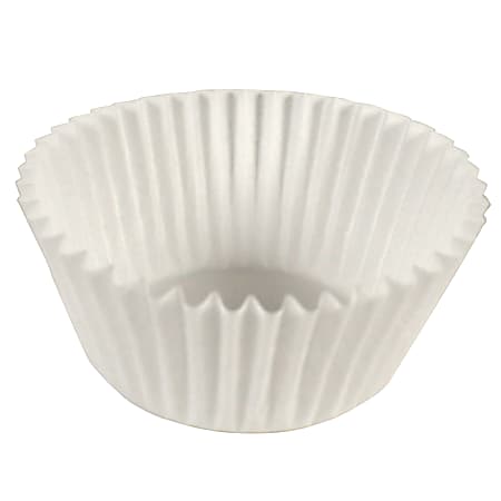 Hoffmaster Fluted Baking Cups, 3-1/2" x 1-5/8", White, Case Of 10,000 Cups
