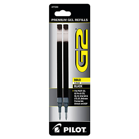 Pilot G2 Gel Refill, Bold Point, 1.0mm, Black
