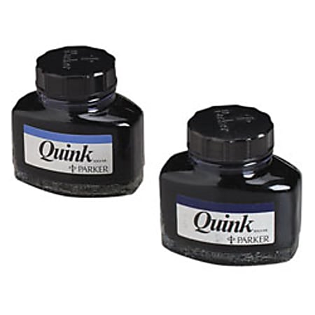 Parker Quink Bottled Fountain Pen Refills - Fountain Pen Ink Pen Ink, Permanent, 2 oz, Blue/Black