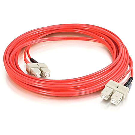 C2G-1m SC-SC 62.5/125 OM1 Duplex Multimode PVC Fiber Optic Cable - Red - Fiber Optic for Network Device - SC Male - SC Male - 62.5/125 - Duplex Multimode - OM1 - 1m - Red