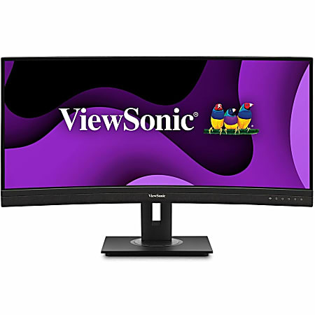 ViewSonic Ergonomic VG3456C - 34" 21:9 Curved 1440p IPS Monitor with Built-In Docking, 100W USB-C, RJ45 - 400 cd/m²