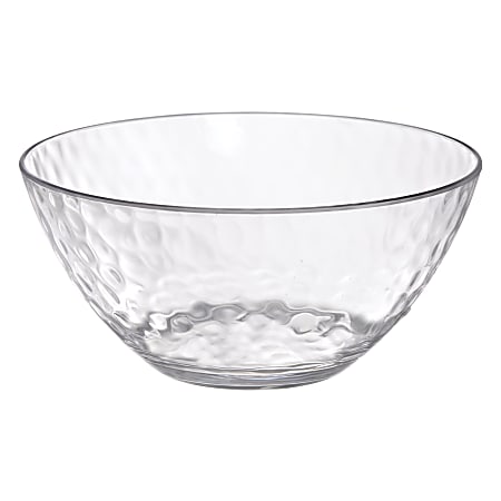 Amscan Hammered Plastic Bowls, 21 Oz, Clear, Set Of 3 Bowls