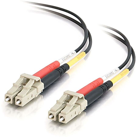 C2G LC-LC 62.5/125 OM1 Duplex Multimode Fiber Optic Cable (Plenum-Rated) - Patch cable - LC multi-mode (M) to LC multi-mode (M) - 1 m - fiber optic - duplex - 62.5 / 125 micron - OM1 - plenum - black