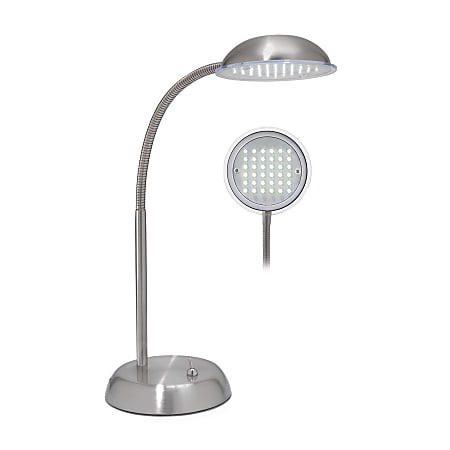 Realspace® Urban Task Lamp, 17"H, Brushed Steel