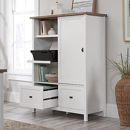 Sauder Cottage Road Computer Armoire Storage Cabinet With File